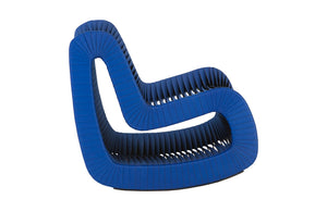 Phillips Collection Seat Belt Rocking Chair – Bold Modern Accent with Sculptural Design for Contemporary Living Spaces Blue/Black B2063BL