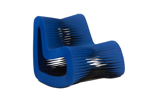 Phillips Collection Seat Belt Rocking Chair – Bold Modern Accent with Sculptural Design for Contemporary Living Spaces Blue/Black B2063BL