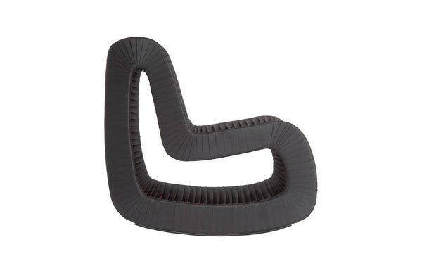 Phillips Collection Seat Belt Rocking Chair – Bold Modern Accent with Sculptural Design for Contemporary Living Spaces Black/Red B2063BZ