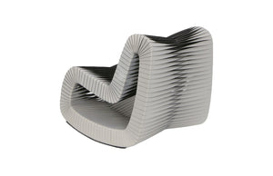 Phillips Collection Seat Belt Rocking Chair – Bold Modern Accent with Sculptural Design for Contemporary Living Spaces Gray/Black B2063GR
