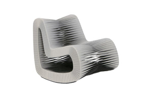 Phillips Collection Seat Belt Rocking Chair – Bold Modern Accent with Sculptural Design for Contemporary Living Spaces Gray/Black B2063GR