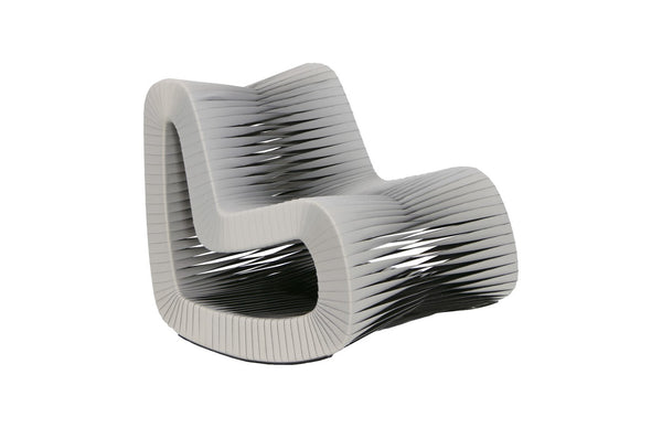 Phillips Collection Seat Belt Rocking Chair – Bold Modern Accent with Sculptural Design for Contemporary Living Spaces Gray/Black B2063GR