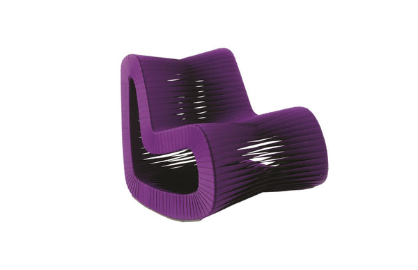 Phillips Collection Seat Belt Rocking Chair – Bold Modern Accent with Sculptural Design for Contemporary Living Spaces Purple B2063PU