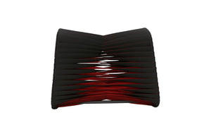 Phillips Collection Seat Belt Ottoman – Modern Artisan Accent Piece with Braided Strap Design for Stylish Interiors Black/Red B2064BZ