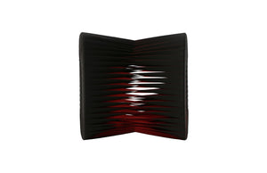 Phillips Collection Seat Belt Ottoman – Modern Artisan Accent Piece with Braided Strap Design for Stylish Interiors Black/Red B2064BZ