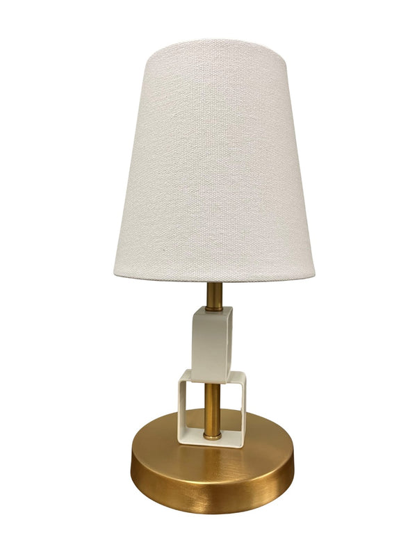 House Of Troy Bryson Mini Accent Lamp - Elegant Brass And Navy Blue Design For Modern Home Decor And Style Weathered Brass,White Metal B208-wb/Wt