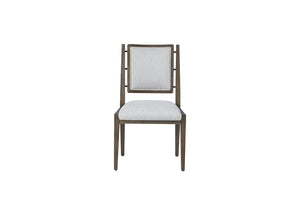 English Elm Fabric Upholstered Dining Chairs Set of 2 Solid Oak Frame Transitional Modern Seating B2699P594932