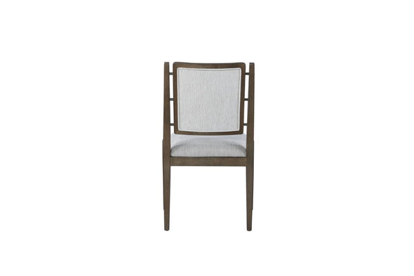 English Elm Fabric Upholstered Dining Chairs Set of 2 Solid Oak Frame Transitional Modern Seating B2699P594932