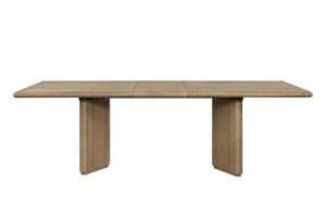 English Elm Angled Pedestal Extendable Oak Veneer Dining Table for Contemporary Rooms B2699S00123