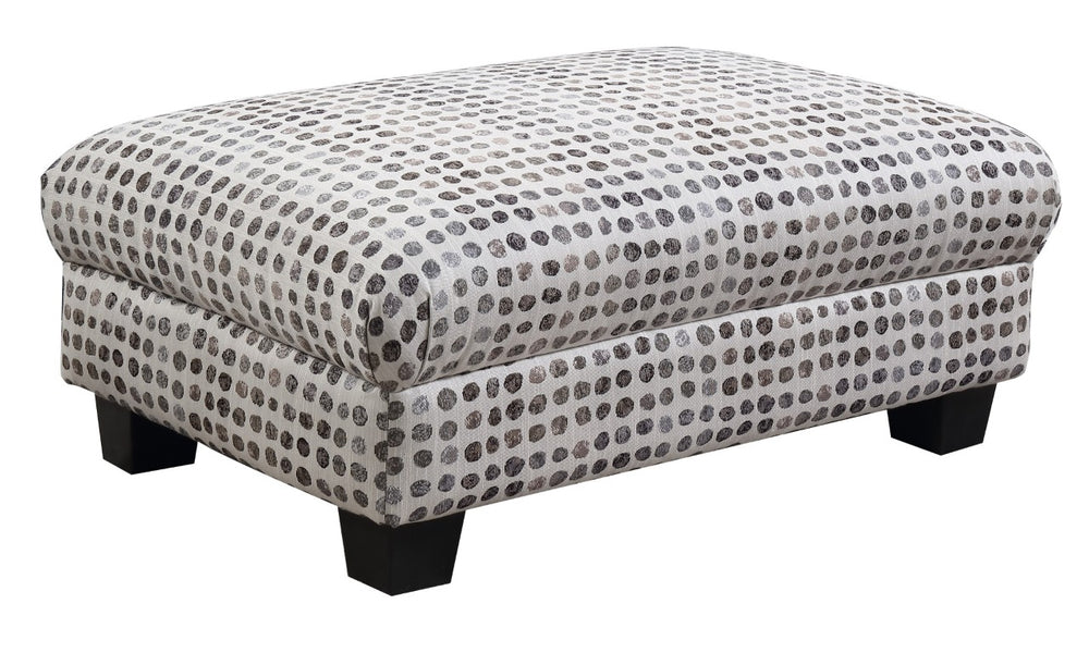 English Elm Andie Ink Dot Upholstered Ottoman Bold Graphic Pattern Living Room Bench Seat B2709P212559