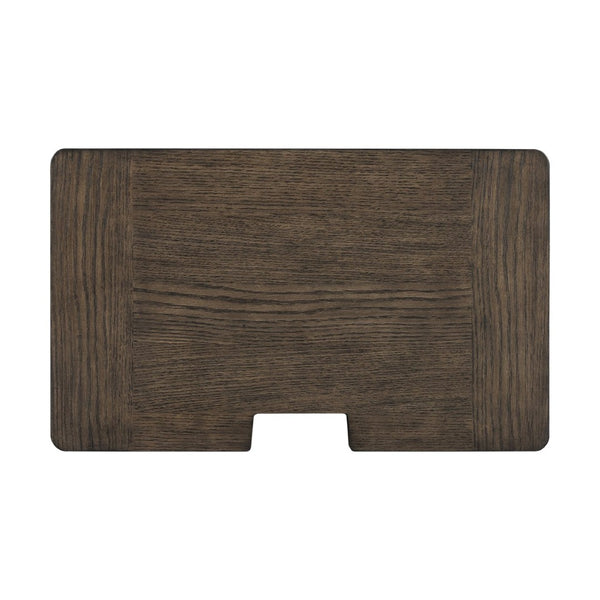 English Elm Dark Oak 3-drawer Nightstand with Usb Charging Hub and Matte Black Hardware B2709P537284