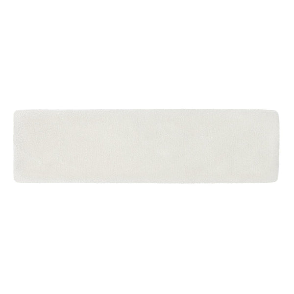 English Elm Dark Oak Boucle Upholstered Bench Wire-brushed Frame for Dining or Entryway B2709P537850