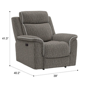 English Elm Zero-Gravity Power Recliner Woven Textile Ergonomic Lounge Chair for Living Room B2709P596346