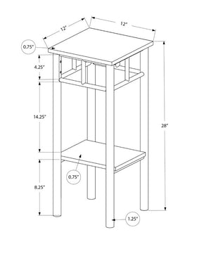 English Elm Accent Table Two Tier White Laminate Square End Modern Living Room Plant Stand B2710P219247