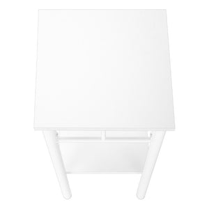 English Elm Accent Table Two Tier White Laminate Square End Modern Living Room Plant Stand B2710P219247