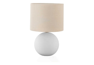 English Elm Lighting, Globe Ceramic Table Lamp with Cream Drum Shade for Bedside or Office Decor B2710P220096