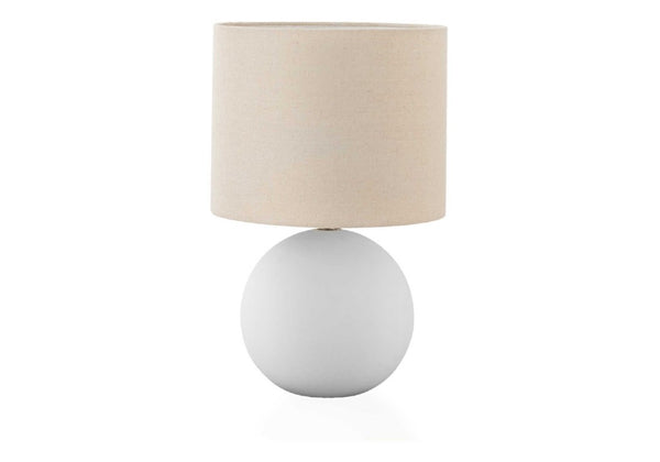 English Elm Lighting, Globe Ceramic Table Lamp with Cream Drum Shade for Bedside or Office Decor B2710P220096