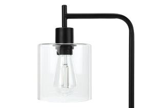 English Elm Lighting, Modern Black Metal Task Lamp with Glass Shade and USB Port for Desk or Nightstand B2710P220100