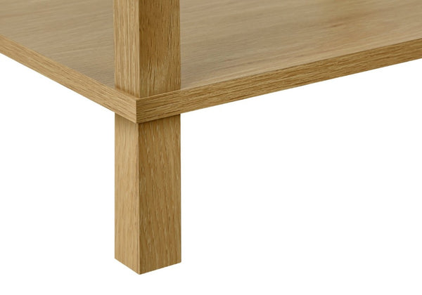 English Elm Accent Table Two Tier Rattan Flip Door End Piece for Bedroom or Living Room Natural B2710P461652