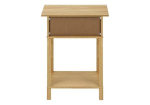 English Elm Accent Table Two Tier Rattan Flip Door End Piece for Bedroom or Living Room Natural B2710P461652