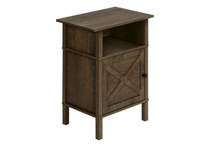 English Elm Accent Cabinet End Table with Open Shelf Dark Oak Laminate Transitional Living Room B2710P461702