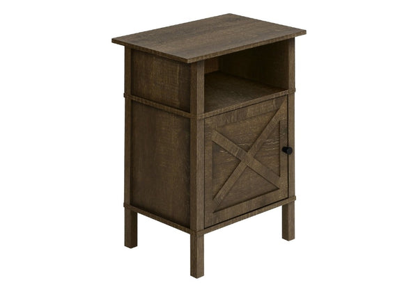 English Elm Accent Cabinet End Table with Open Shelf Dark Oak Laminate Transitional Living Room B2710P461702