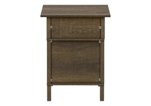 English Elm Accent Cabinet End Table with Open Shelf Dark Oak Laminate Transitional Living Room B2710P461702