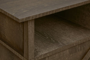 English Elm Accent Cabinet End Table with Open Shelf Dark Oak Laminate Transitional Living Room B2710P461702