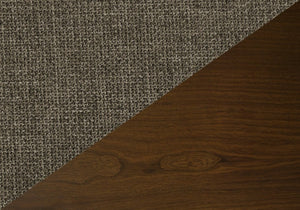 English Elm Dining Side Chairs Set of Two Padded Brown Fabric Seats with Dark Walnut Tapered Legs B2710P461755