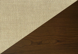 English Elm Dining Chair Set of 2 Mid Century Modern Sand Upholstered with Dark Walnut Legs B2710P461758