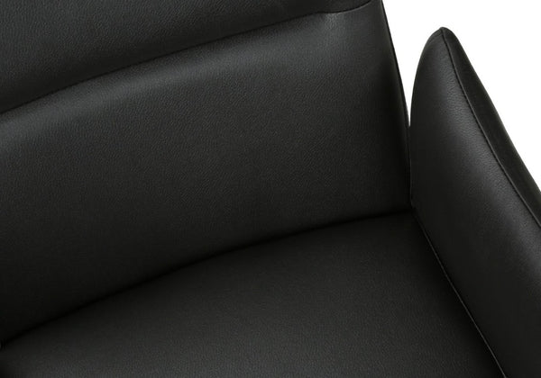English Elm Dining Chair Set of 2 PU Leather Padded Seat Metal Frame Contemporary Kitchen Black B2710P461767