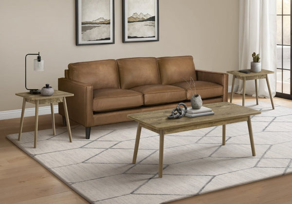 English Elm Table Set 3 Piece Mid Century Modern Living Room Coffee and End Tables Laminate Top B2710P461897