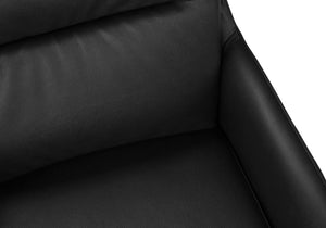 English Elm Dining Side Chairs Set of 2 Faux Leather Upholstered with Sleek Metal Legs Modern Black B2710P501890