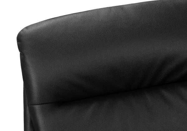 English Elm Dining Side Chairs Set of 2 Faux Leather Upholstered with Sleek Metal Legs Modern Black B2710P501890