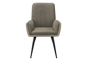English Elm Dining Chair Set of 2 Two-tone Fabric and Leather Look Contemporary Kitchen Seating B2710P501893