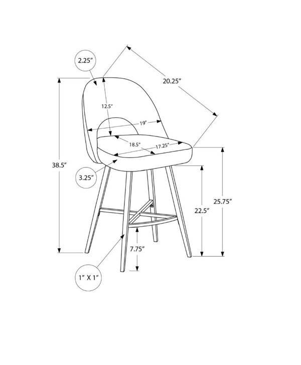 English Elm Barstool, Set of 2 Swivel Counter Height Beige Fabric Seat Black Metal Frame Modern B2710P558634