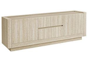 English Elm Tv Stand 72 Inch Travertine Stone Finish Media Console with Drawers for Living Room B2710P558644