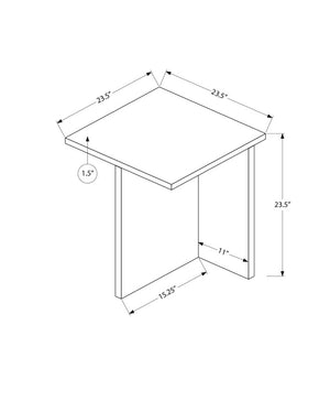 English Elm Accent Table with Travertine Stone Look Laminate Top for Modern Living Spaces B2710P558646
