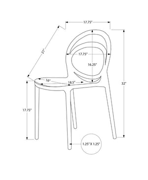 English Elm Outdoor Stackable Resin Dining Chairs Set of 4 Weather Resistant Modern Patio Seating White B2710P558650