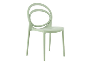 English Elm Outdoor Stackable Resin Dining Chairs Set of 4 Weather Resistant Modern Patio Seating Green B2710P558653