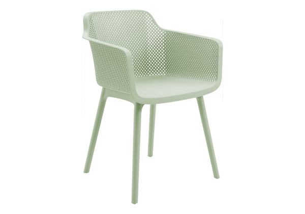English Elm Outdoor Resin Dining Chairs Set of 4 Ergonomic Weather Resistant Modern Patio Seating Green B2710P558672