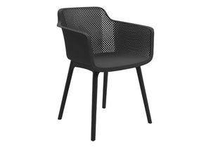 English Elm Outdoor Resin Dining Chairs Set of 4 Weather Resistant Modern Patio Seating B2710P558673