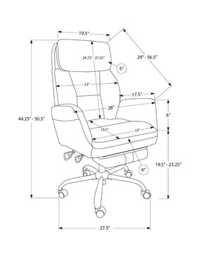 English Elm Office Chair Ergonomic High Back Foam Seat with Chrome Accents and Full Recline Black Leather Look B2710P558681