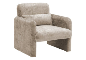 English Elm Accent Chair Soft Fabric Upholstered Foam Cushioned Seat for Living Room or Bedroom Brown B2710P558684