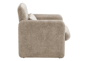 English Elm Accent Chair Soft Fabric Upholstered Foam Cushioned Seat for Living Room or Bedroom Brown B2710P558684