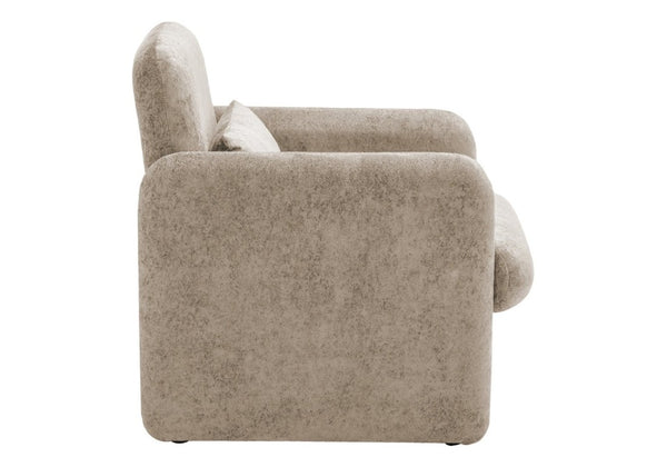 English Elm Accent Chair Soft Fabric Upholstered Foam Cushioned Seat for Living Room or Bedroom Brown B2710P558684