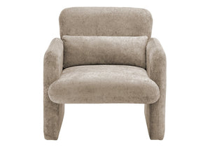 English Elm Accent Chair Soft Fabric Upholstered Foam Cushioned Seat for Living Room or Bedroom Brown B2710P558684