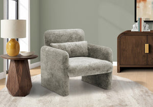 English Elm Accent Chair Soft Fabric Upholstered Foam Cushioned Seat for Living Room or Bedroom Grey B2710P558685