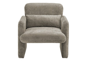 English Elm Accent Chair Soft Fabric Upholstered Foam Cushioned Seat for Living Room or Bedroom Grey B2710P558685