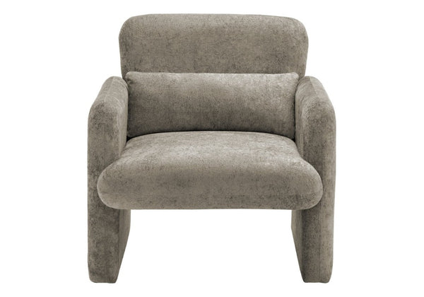 English Elm Accent Chair Soft Fabric Upholstered Foam Cushioned Seat for Living Room or Bedroom Grey B2710P558685
